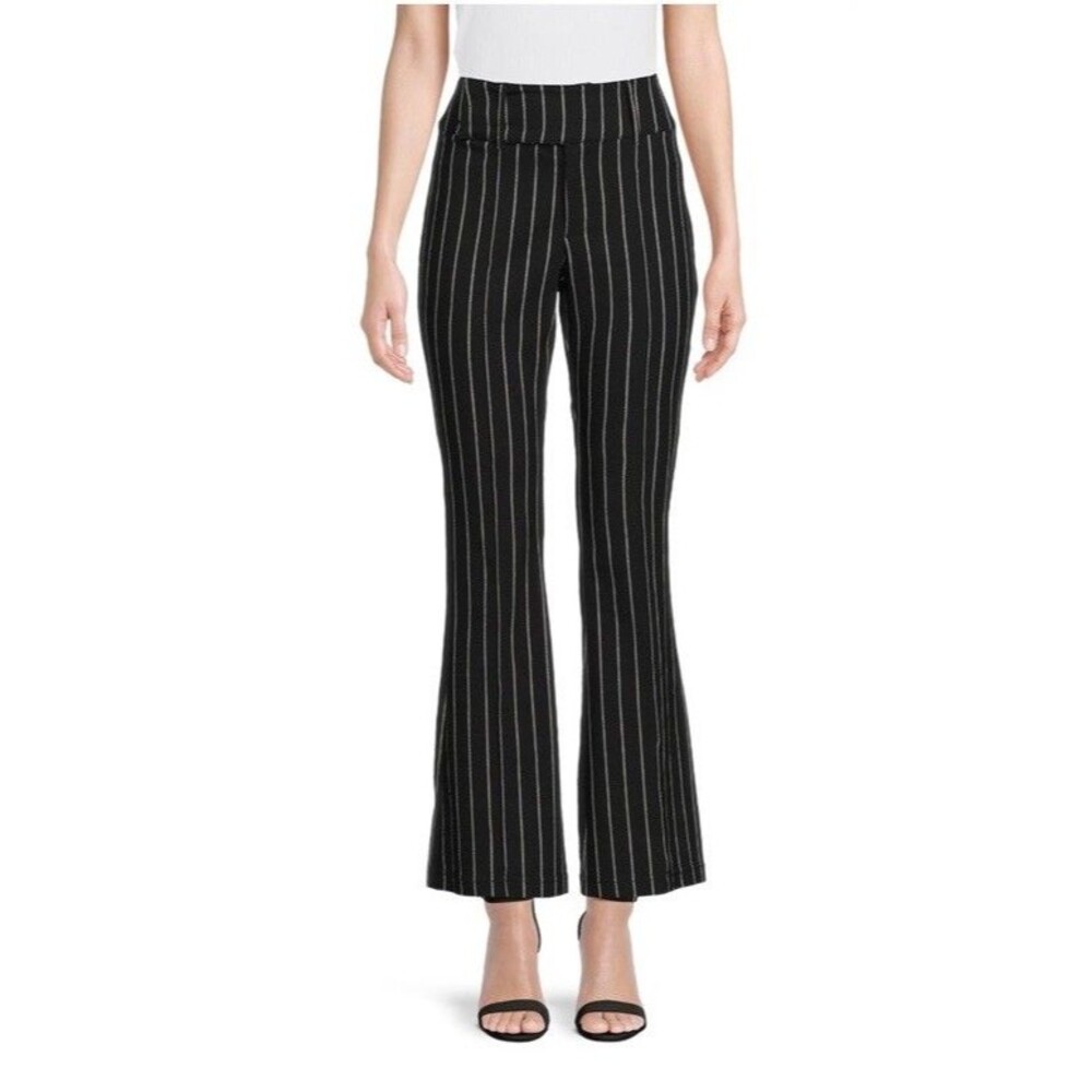No Boundaries Juniors Medium Pinstripe Millenium Skinny Flared Fitted Pants NWT